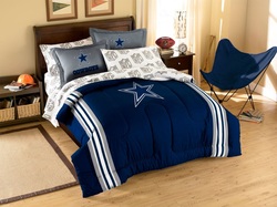 COOL KIDS ROOMS 7pc NFL Dallas Cowboys Bedding Set - Football Comforter Set - Full Bed