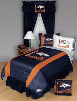 COOL KIDS ROOMS Denver Broncos 5PC Twin Bedding Set