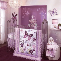 COOL KIDS ROOMS Lambs & Ivy 5 Count Bedding Set, Butterfly Lane