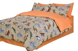 COOL KIDS ROOMS  ZOO ANIMALS BEDDING - BED IN A BAG