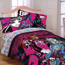 COOL KIDS ROOMS Monster High Ghoulie Gang Bedding Bed in a Bag Full 5 Pcs