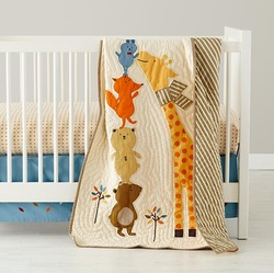 COOL KIDS ROOMS Bright Eyed, Bushy Tailed Cute Animal Crib Bedding