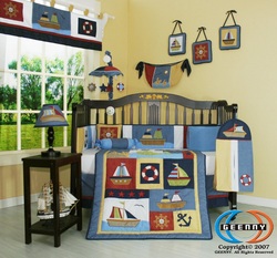 COOL KIDS ROOMS Geenny Boy Sailor 13PCS Baby Nursery Crib Bedding Set