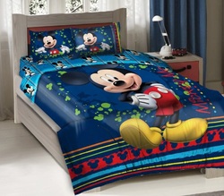 COOL KIDS ROOMS Disney Mickey Mouse Fun Bedding Comforter Set with Fitted Sheet Twin Size (3 Pc)