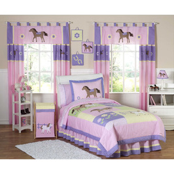 COOL KIDS ROOMS Girls Pony Bedding and Décor Crib to Full/Queen