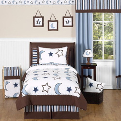 COOL KIDS ROOMS Sweet Jojo Designs Starry Night Comforter Set 4 Pcs Twin