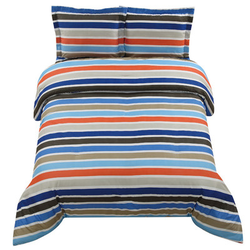 COOL KIDS ROOMS Bed Ink Cool Stripes Comforter Set Full 3 Pcs
