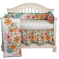 COOL KIDS ROOMS Cotton Tale Designs Lizzie 4 Piece Crib Bedding Set