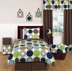 COOL KIDS ROOMS Designer Dot Modern Bedding Set 4 pc Twin Set
