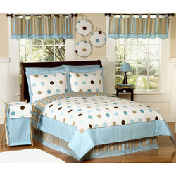 COOL KIDS ROOMS BLUE MOD DOTS TWIN BEDDING