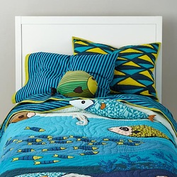 COOL KIDS ROOMS Oceanic Fish Twin and Full  Bedding Set