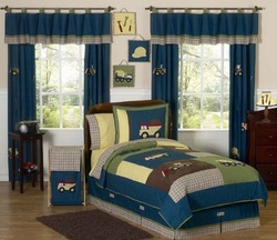 COOL KIDS ROOMS Construction Zone Childrens Bedding 4pc Twin Set