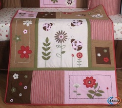 COOL KIDS ROOMS Geenny Lady Bug Flower 13 Pieces Crib Bedding Set 